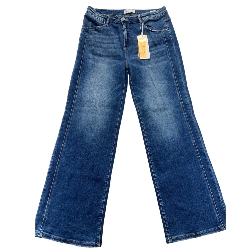 Risen Jeans Denim Women 2XL Blue Wide Leg High Rise Stretch Casual New NWT